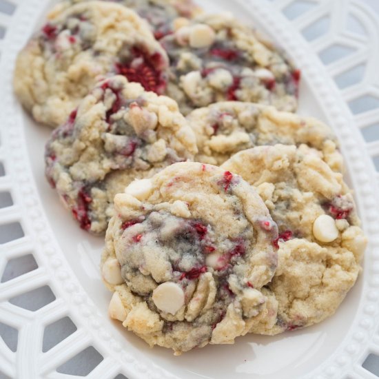 White Chocolate Raspberry Cookies