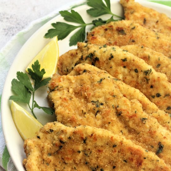 Baked Breaded Chicken Cutlets