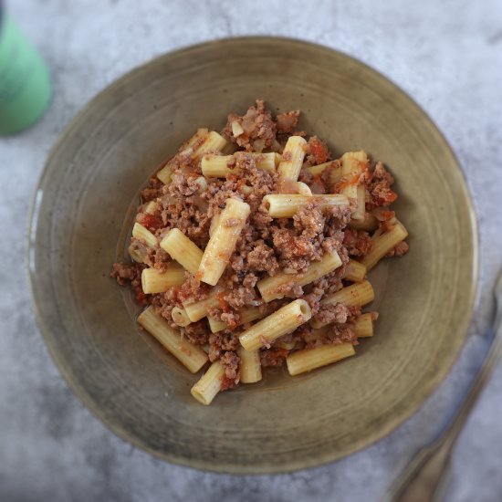 Simple ground meat pasta