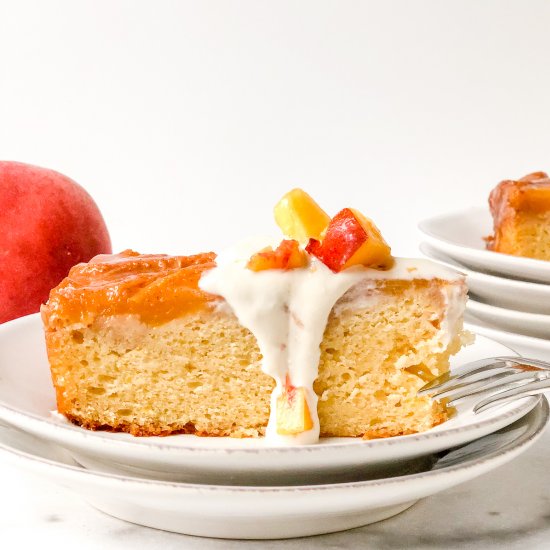 Brown Butter Peach Upside Down Cake