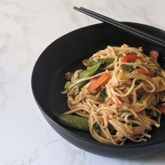 Spicy Udon Vegetable Stir-Fry