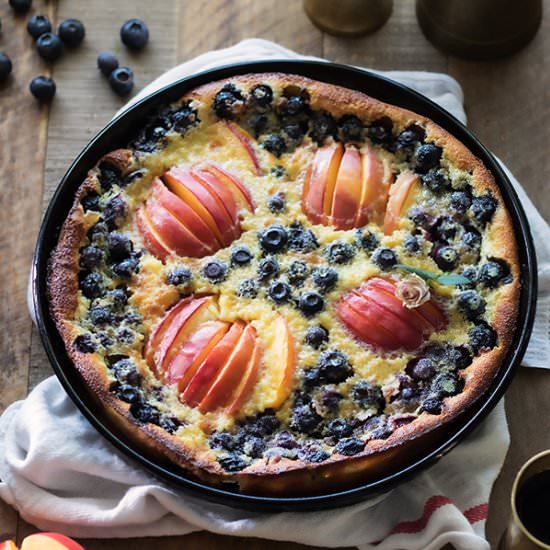 Blueberry and Nectarine Clafouti