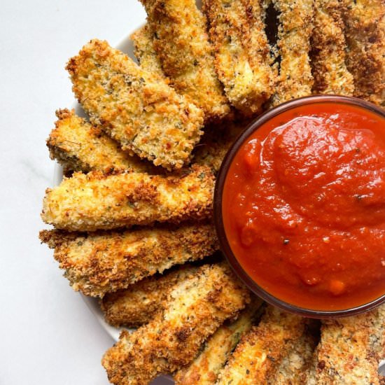 Air Fryer Eggplant Parmesan Fries