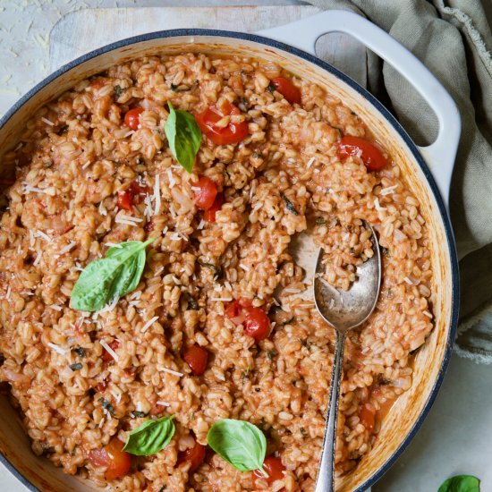 Tomato Farro Risotto