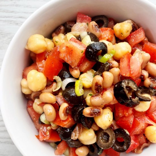 Chickpea and Black Eyed Peas Salsa