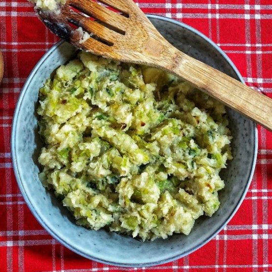 Buttery Mashed Potatoes with Leek