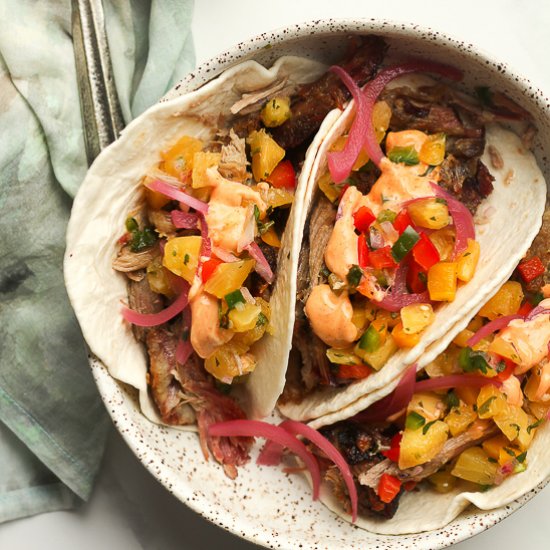 Pork Tacos with Pineapple Salsa