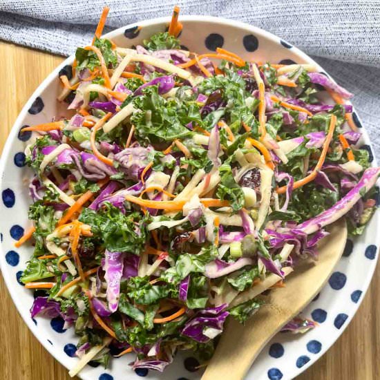 Kale Apple Slaw (No Mayo)