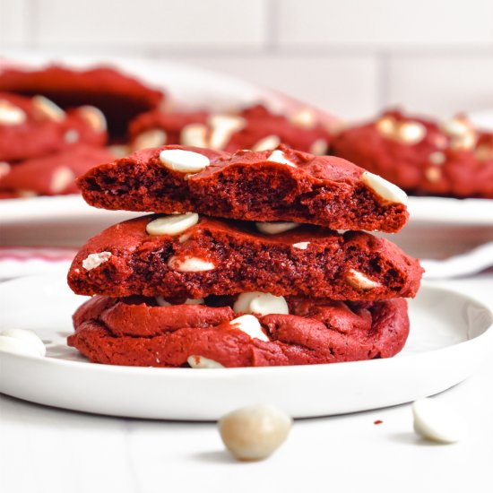 Red Velvet Cake Mix Cookies