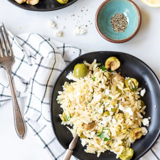 Lemony Olive Orzo