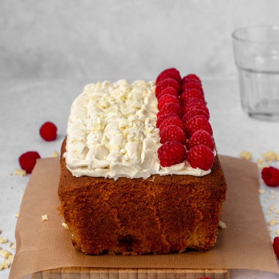 White Chocolate Raspberry Loaf Cake