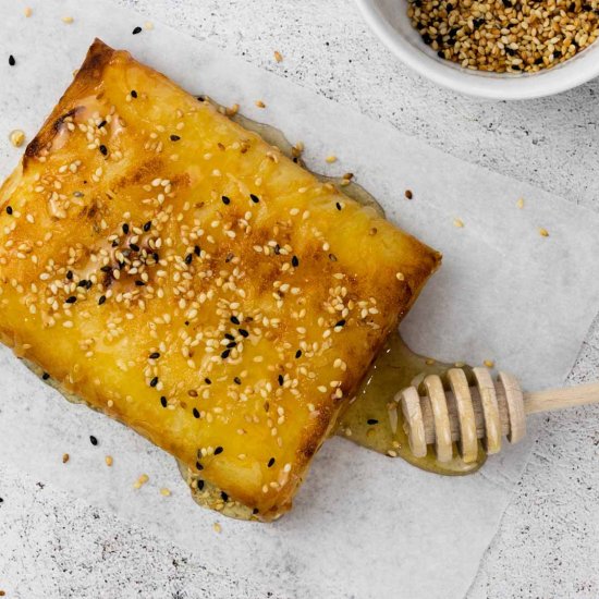 Baked Feta in Filo with Honey