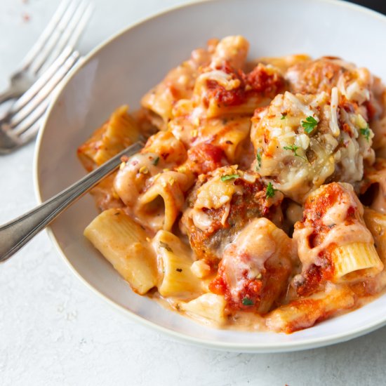 Meatball Mac and Cheese