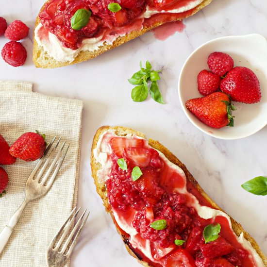 Whipped Ricotta Toast with Berries