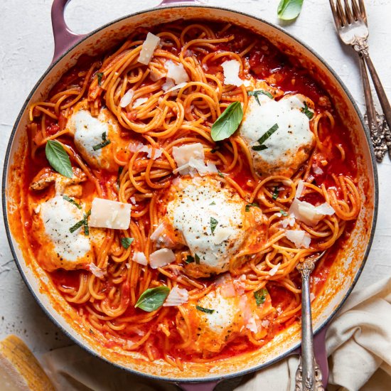 One Pot Skinny Chicken Parmesan