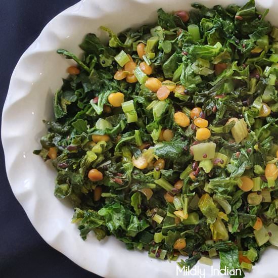 Radish tops stirfry