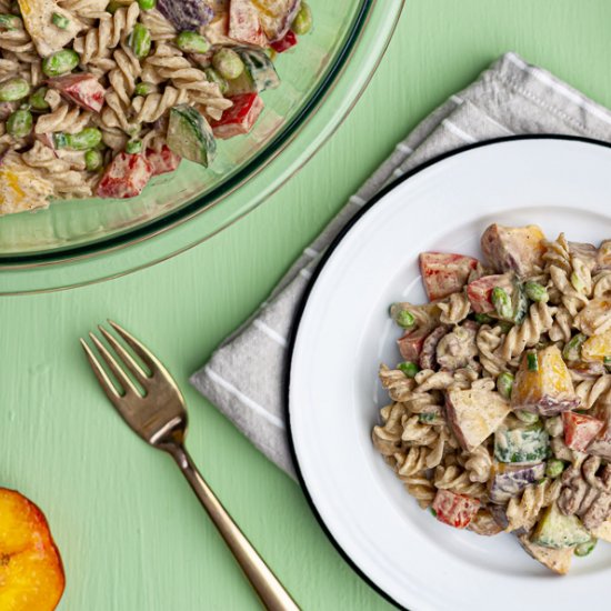 Chipotle-Peach Pasta Salad