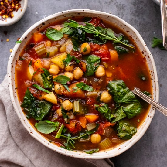 Hearty Tuscan Chickpea Soup