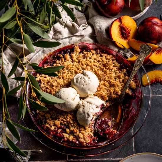 Mixed Stone Fruit Crisp