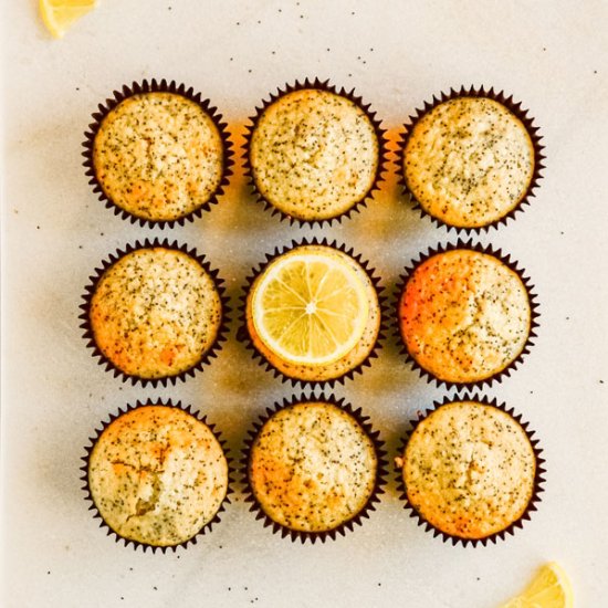 Vegan Lemon Poppy Seed Muffins