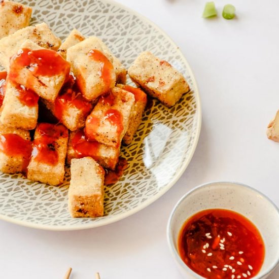 Crispy Fried Tofu with Sweet Chilli