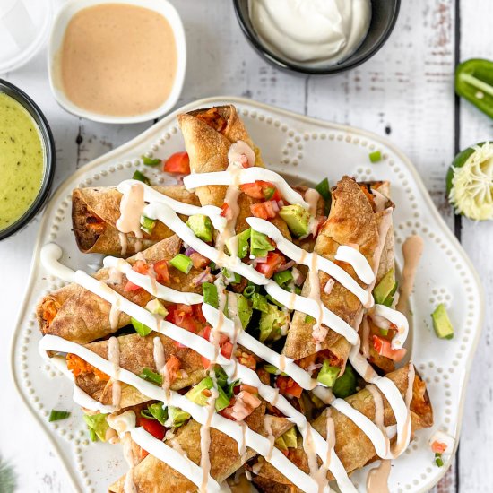 Baked Chicken Taquito Nachos