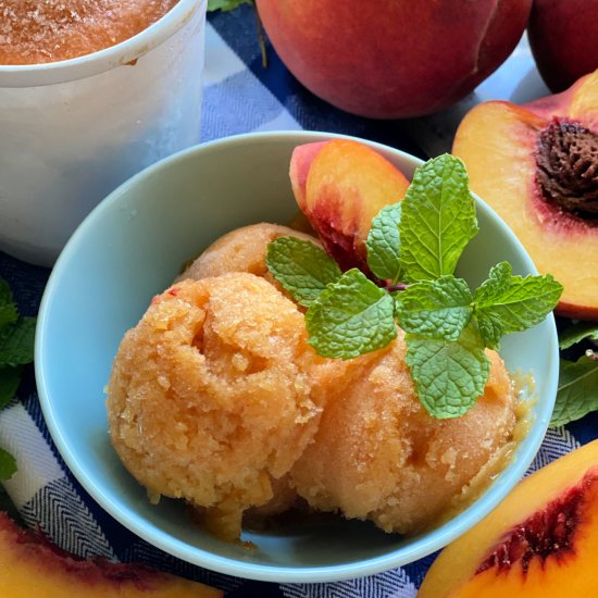 Peach Mint Sorbet