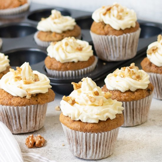 Carrot Cupcakes with Cream Cheese