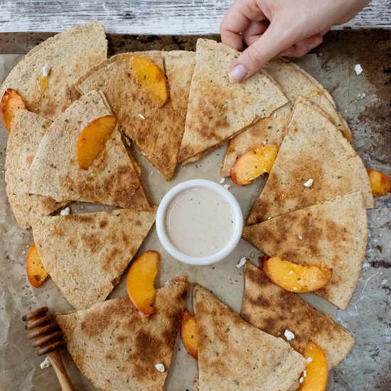 Peach and Goat Cheese Quesadilla