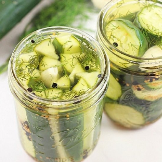 24-hour refrigerator pickles