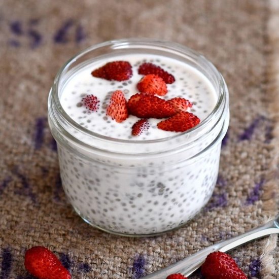 Homemade almond milk yogurt