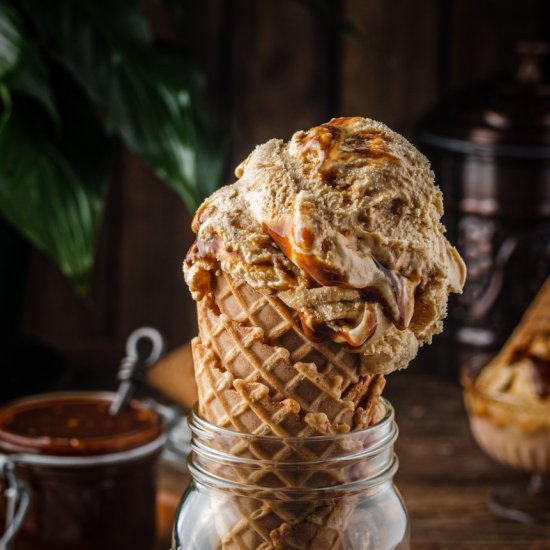 Brown Butter Bourbon Caramel Gelato