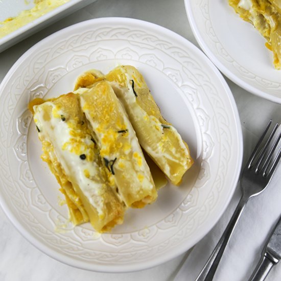 Pumpkin sage cannelloni