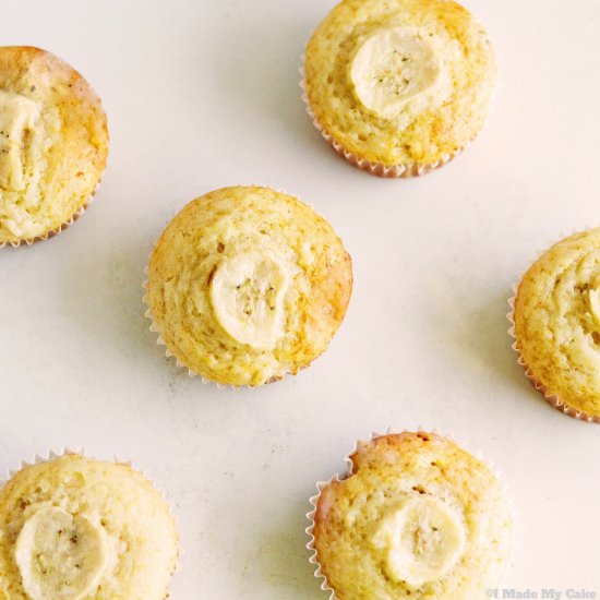 Egg-free Banana Yogurt Muffins