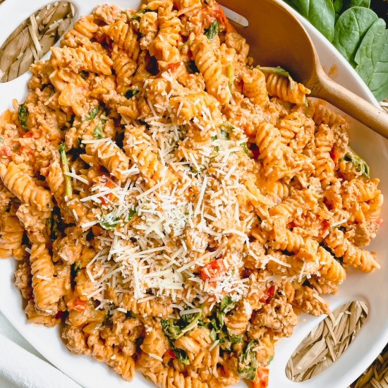 Tomato Cream Sauce & Ground Turkey