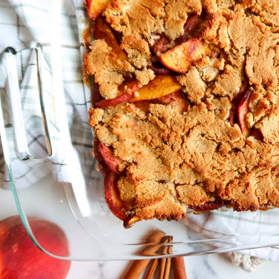 gluten free peach cobbler