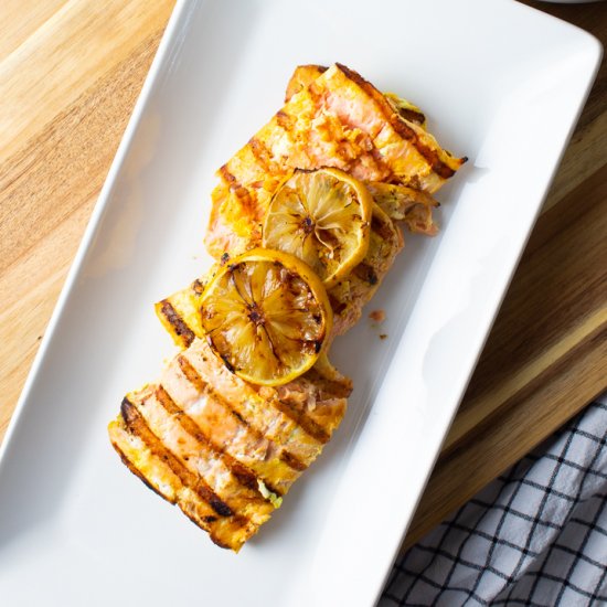 Lemon Turmeric Grilled Salmon