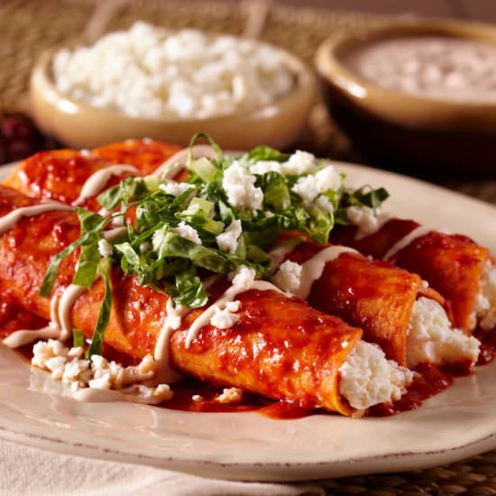 Authentic Queso Fresco Enchiladas