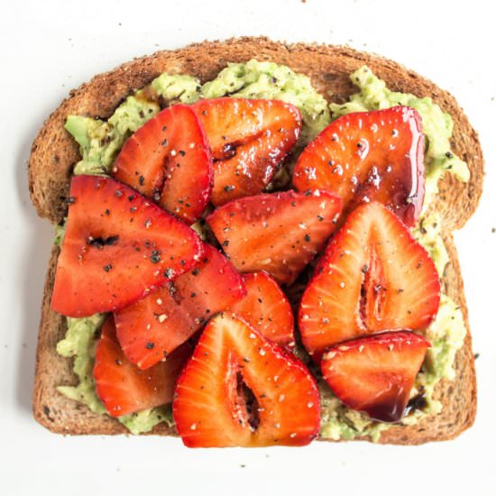 Strawberry Balsamic Avocado Toast