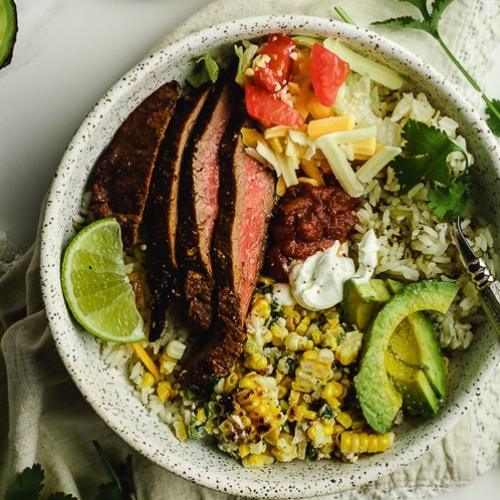 Carne Asada Burrito Bowls