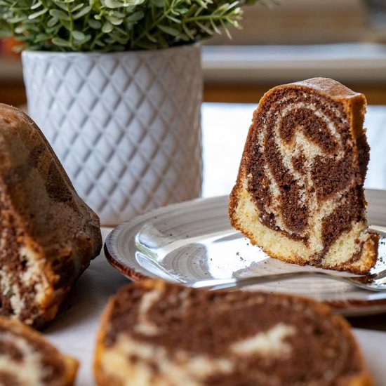 Moist Rich Marble Cake