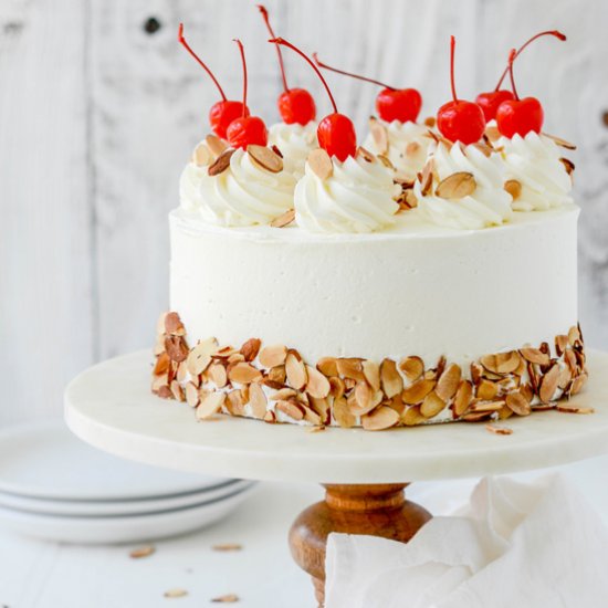 White Almond Sour Cream Cake