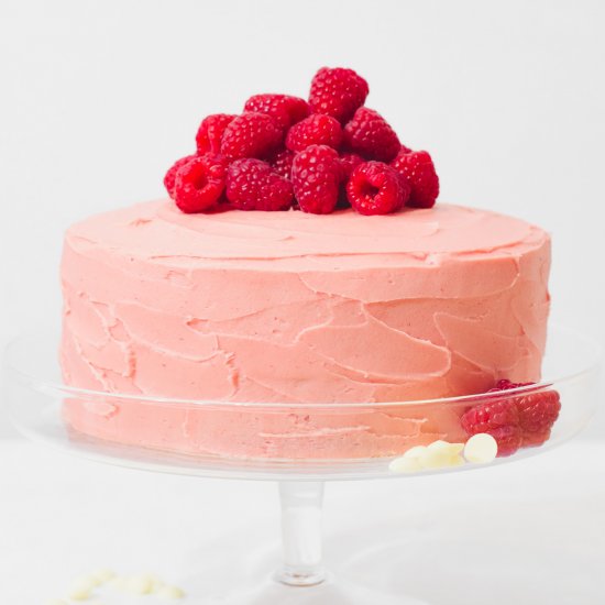 Raspberry White Chocolate Cake