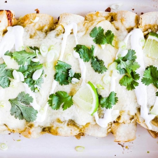 Hatch Chile Chicken Enchiladas