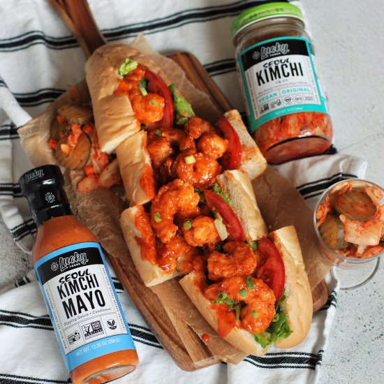 Korean Style Shrimp Po-Boys