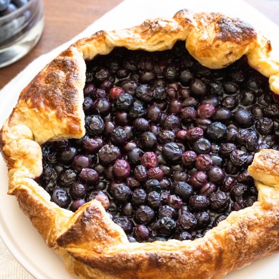 Puff Pastry Blueberry Galette