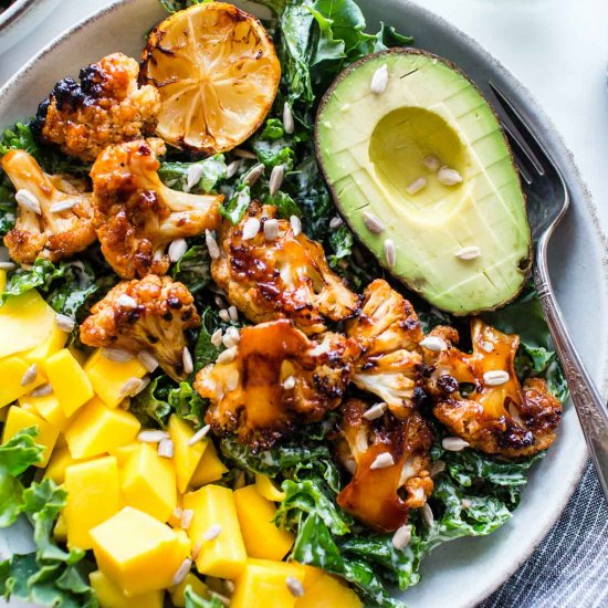 Grilled BBQ Cauliflower Bowls