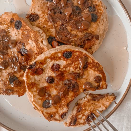 Chocolate Chip Healthy Pancakes