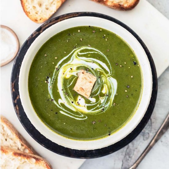 Vegan spinach soup