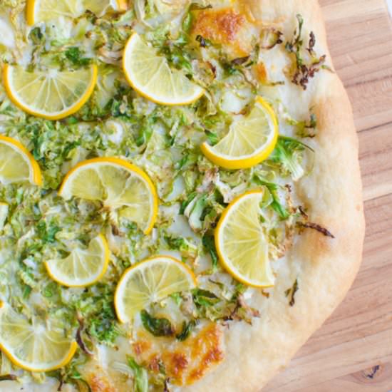 Meyer Lemon Brussels Sprouts Pizza